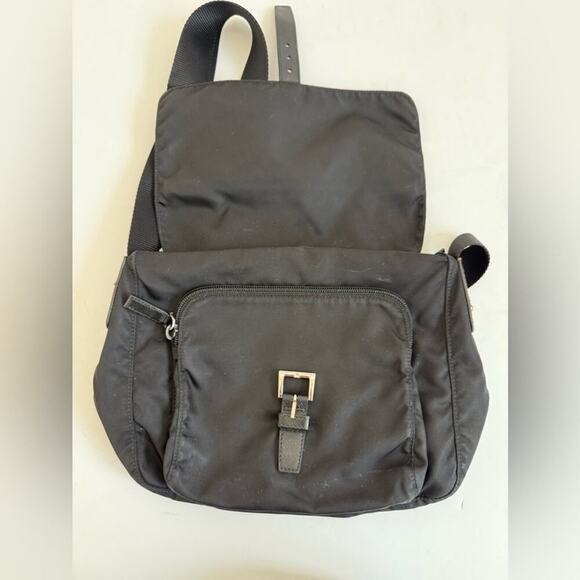 Prada Vela Sport Nylon Crossbody Shoulder Bag Black - Picture 5 of 8